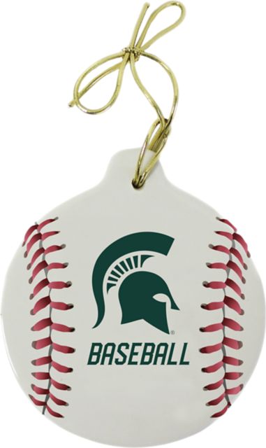 Michigan State University Baseball Stone Ornament