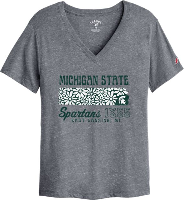 Michigan State University Spartans Women's V-Neck Short Sleeve T-Shirt