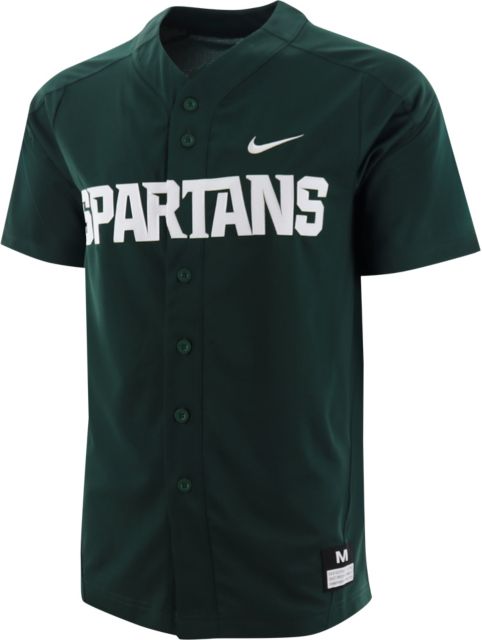 Michigan State Spartans Full Button Baseball Jersey
