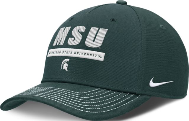 Michigan State Spartans Structured Swoosh Flex Adjustable Cap