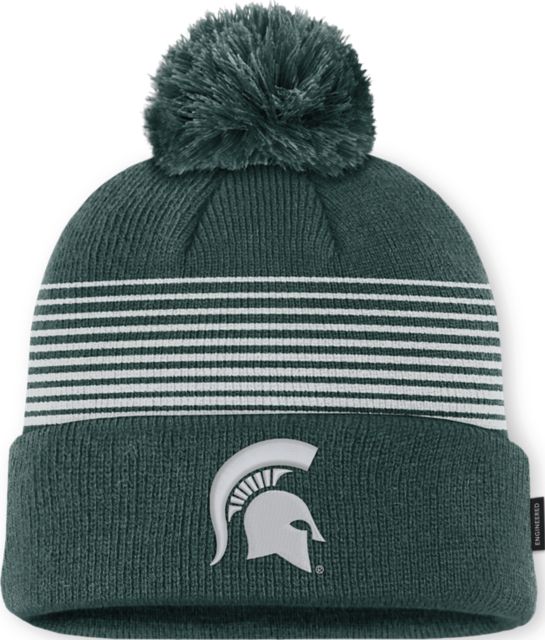 Michigan State University Spartans Peak Off Field Cuff Pom Beanie