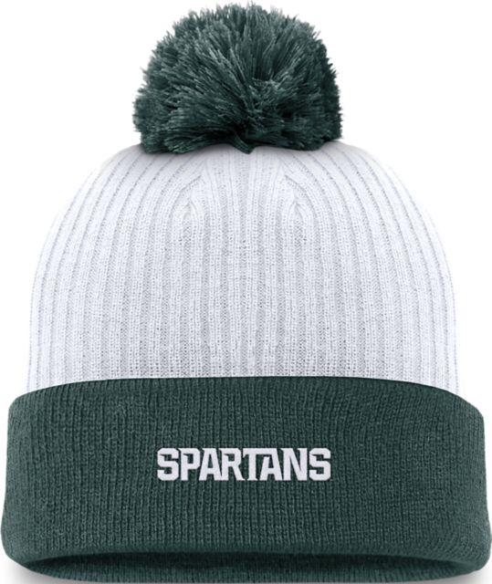 Michigan State University Spartans Peak Cuff Pom Beanie