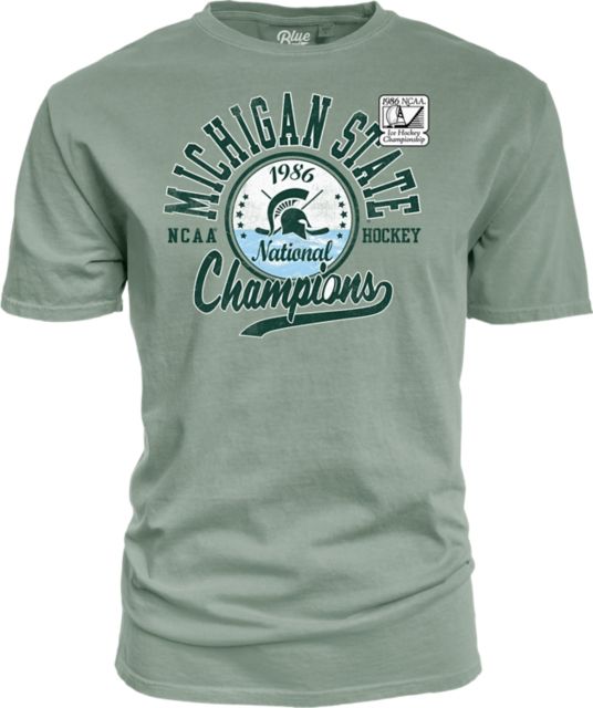 Michigan State University Spartans Hockey 1986 National Champions Short Sleeve T-Shirt