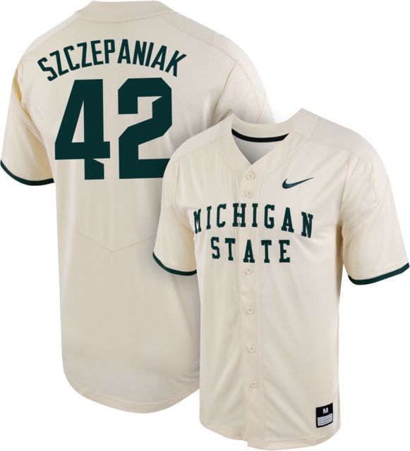 Michigan state baseball jersey hotsell