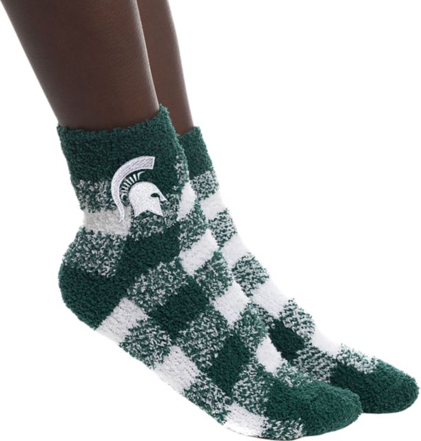 Michigan State University Buffalo Check Socks