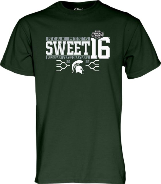 Michigan State University Men's Basketball 2025 Sweet 16 Short Sleeve T-Shirt