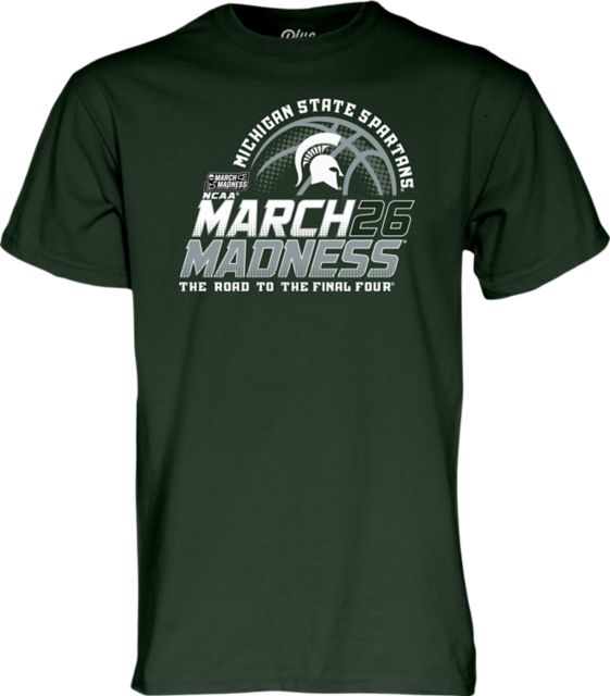 Michigan State University Men's Basketball 2026 March Madness Bound Short Sleeve T-Shirt