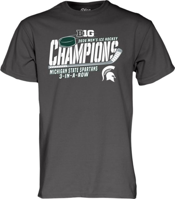 Michigan State University Men's Hockey 2026 Big 10 Regular Season Champions Short Sleeve T-Shirt