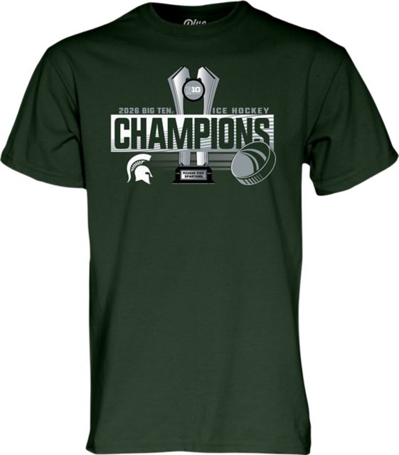 Michigan State University Men's Hockey 2026 Big 10 Regular Season Champions Short Sleeve T-Shirt