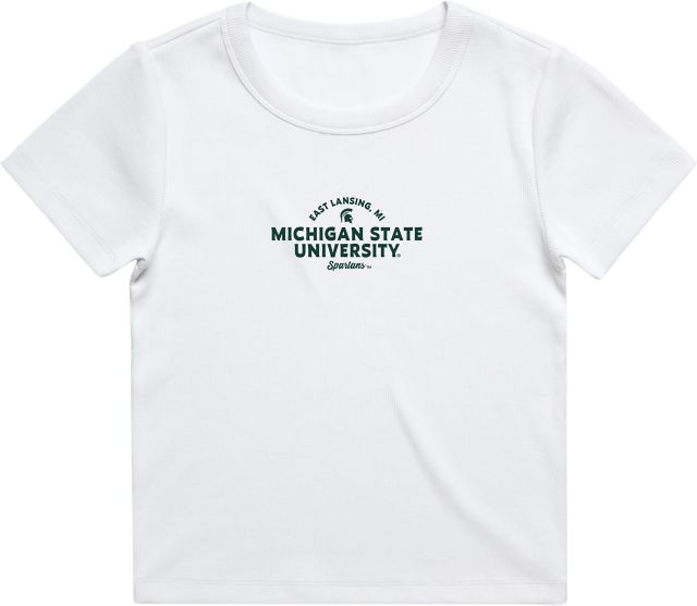 Michigan State University Women's Ribbed Short Sleeve T-Shirt