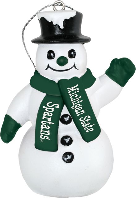 Michigan State University Spartans Snowman Ornament