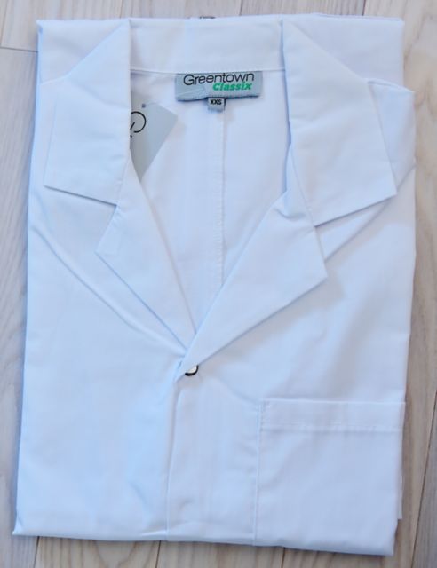 SNAP FRONT WHITE LAB COAT L
