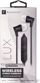 iEssentials LUX Bluetooth Stereo Earbuds- Black: Everglades University
