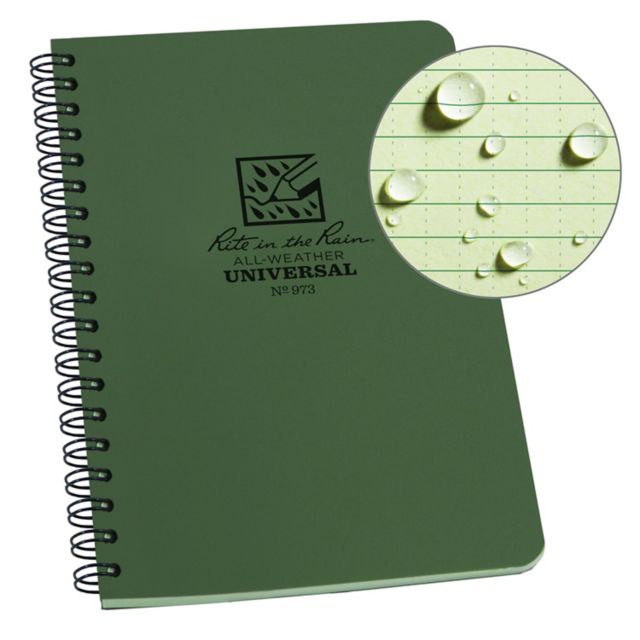4 5/8 x 7 Side Spiral Notebooks Green