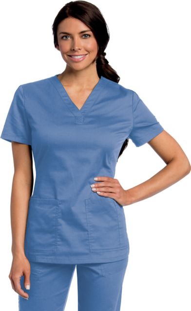 Women's 2-Pocket Y-Neck Scrub Top Ceil 4X Large