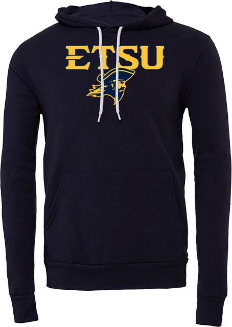 ETSU Bella + Canvas Fleece Hood ETSU Mascot Head Stacked - ONLINE ONLY