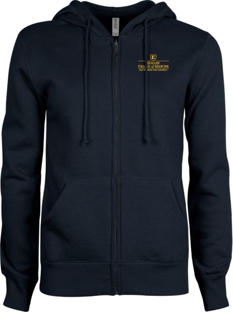 ETSU ENZA Womens Fleece Full Zip Hoodie ETSU College of Medicine - ONLINE ONLY