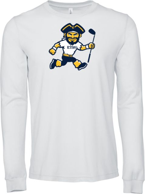 ETSU Bella + Canvas Jersey Cotton Long Sleeve T Shirt ETSU Running Bucky Golf - ONLINE ONLY