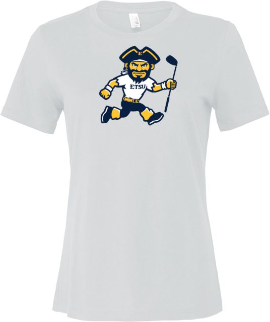 ETSU Bella + Canvas Womens Relaxed Cotton T Shirt ETSU Running Bucky Golf - ONLINE ONLY