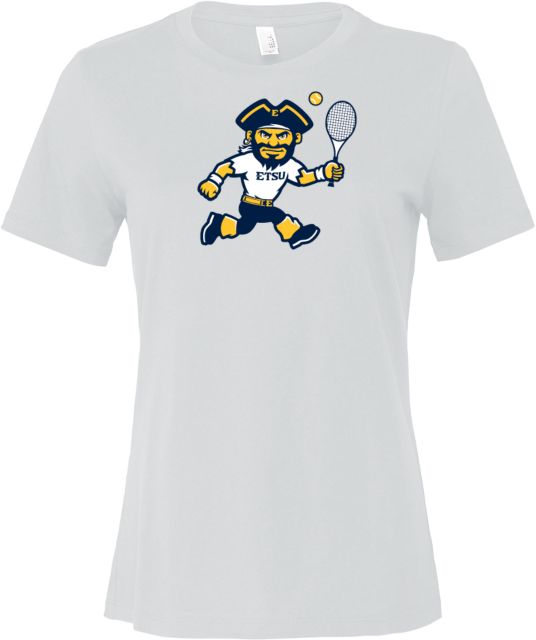 ETSU Bella + Canvas Womens Relaxed Cotton T Shirt ETSU Running Bucky Tennis - ONLINE ONLY