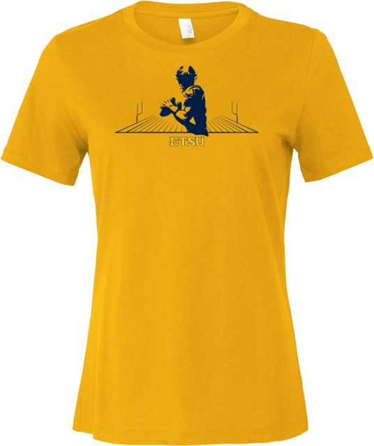 ETSU Bella + Canvas Womens Relaxed Cotton T Shirt ETSU Football Graphic - ONLINE ONLY
