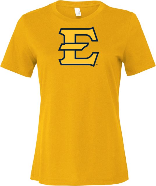 ETSU Bella + Canvas Womens Relaxed Cotton T Shirt ETSU Athletic Mark E - ONLINE ONLY