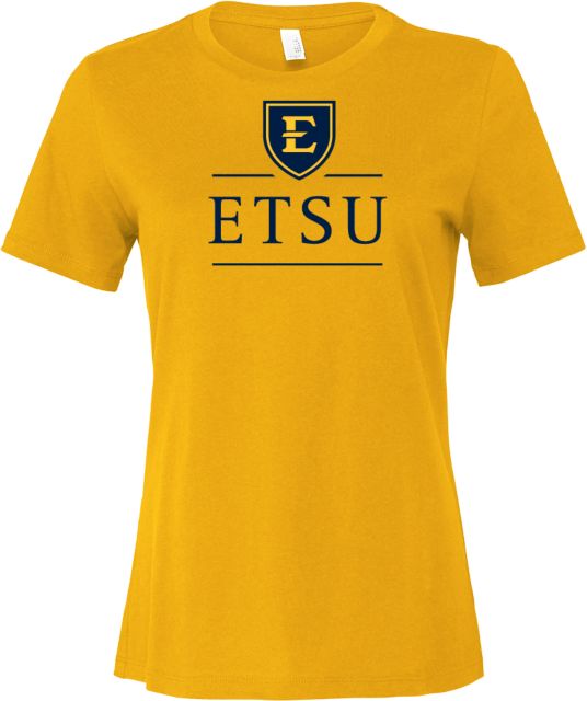 ETSU Bella + Canvas Womens Relaxed Cotton T Shirt ETSU Shield - ONLINE ONLY