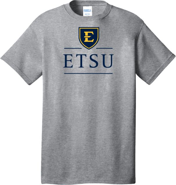 ETSU Extended Athletic Heather T Shirt  ETSU Shield - ONLINE ONLY