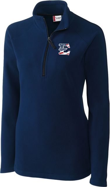 ETSU C&B Womens Clique Summit Performance Fleece Half Zip ETSU Patriotic E - ONLINE ONLY