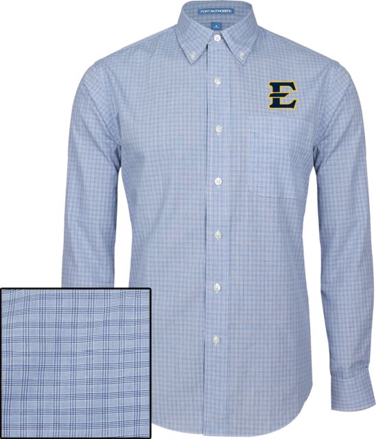 ETSU Plaid Long Sleeve Button Down ETSU Athletic Mark E - ONLINE ONLY