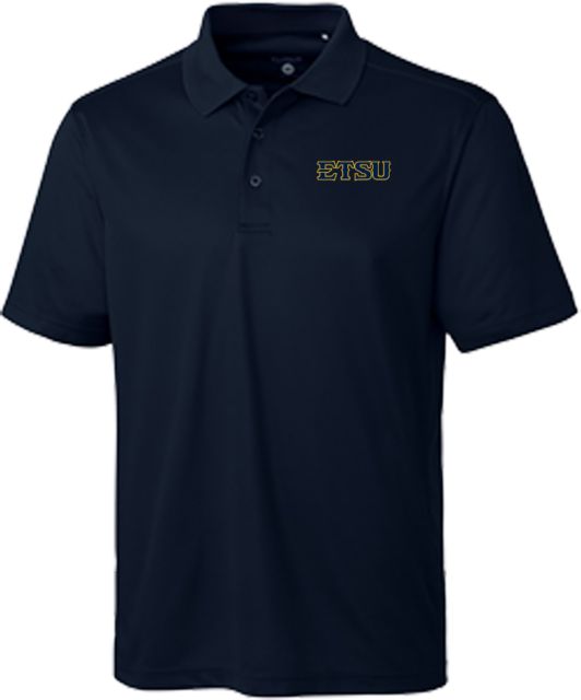 ETSU C&B Dark Clique Ice Pique Polo ETSU Athletic Mark Wordmark - ONLINE ONLY