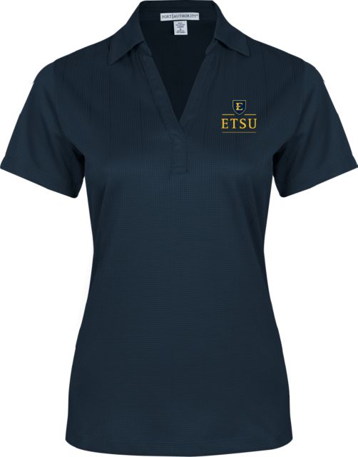 ETSU Womens Performance Fine Jacquard Polo ETSU Shield - ONLINE ONLY