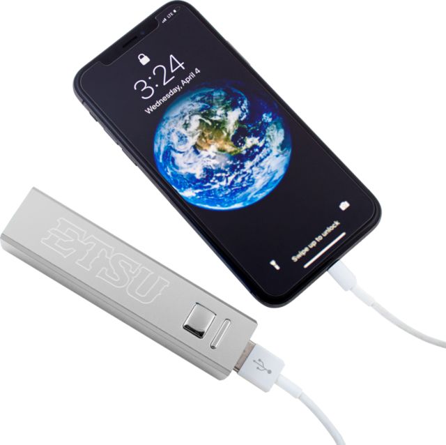 ETSU Aluminum Power Bank ETSU Athletic Mark Wordmark Engraved - ONLINE ONLY