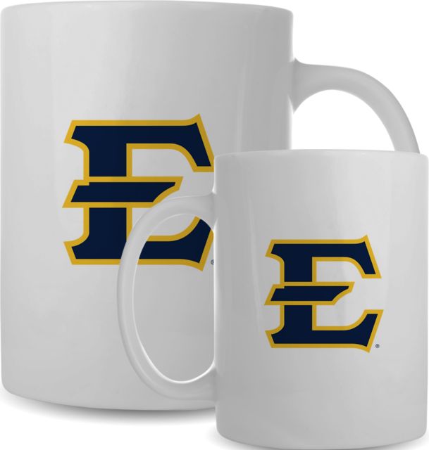 ETSU Full Color Mug 15oz ETSU Athletic Mark E - ONLINE ONLY