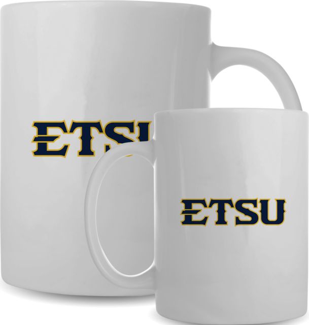 ETSU Full Color Mug 15oz ETSU Athletic Mark Wordmark - ONLINE ONLY