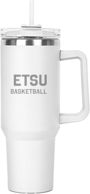 ETSU Hippo Mug & Straw Lid with Twist Closure 40 oz ETSU Basketball Engraved - ONLINE ONLY