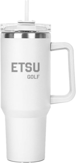 ETSU Hippo Mug & Straw Lid with Twist Closure 40 oz ETSU Golf Engraved - ONLINE ONLY