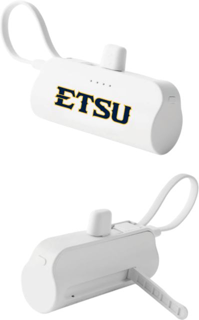 ETSU Sidekick 4500 mAh Power Bank ETSU Athletic Mark Wordmark - ONLINE ONLY