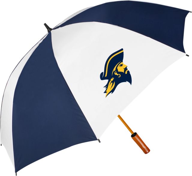 ETSU 64 Inch Navy/White Umbrella ETSU Mascot Head - ONLINE ONLY