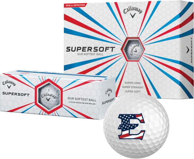 ETSU Callaway Supersoft Golf Balls 12/pkg ETSU Patriotic E - ONLINE ONLY