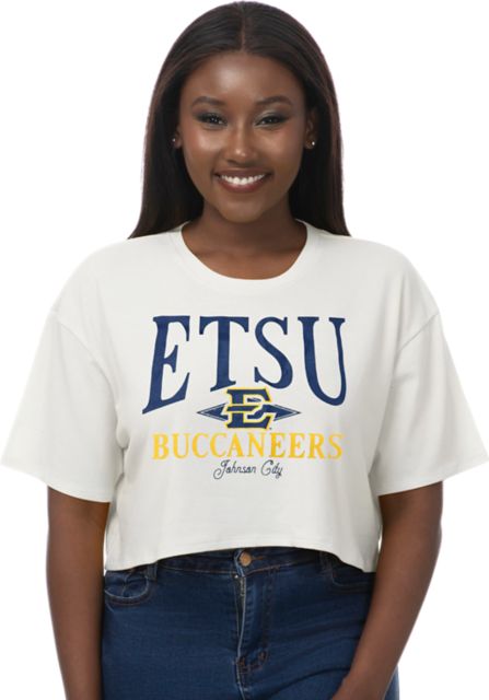 East Tennessee State University Women's Boxy Cropped Short Sleeve T-Shirt