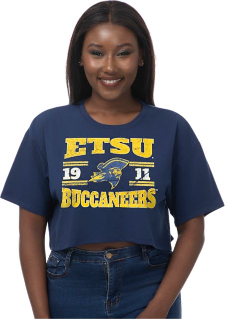 East Tennessee State University Buccaneers Women's Boxy Crop Short Sleeve T-Shirt