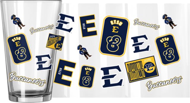East Tennessee State University 16 oz. Pint Glass
