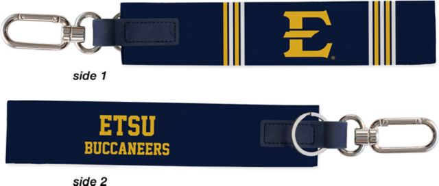 East Tennessee State University Buccaneers Carabiner Strap Keychain