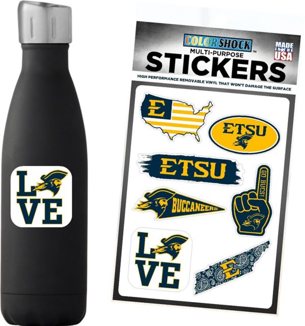 East Tennessee State University 7.5'' x 7.5'' Sticker Sheet