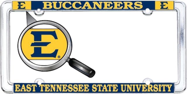 East Tennessee State University Buccaneers Thin Dome License Plate Frame