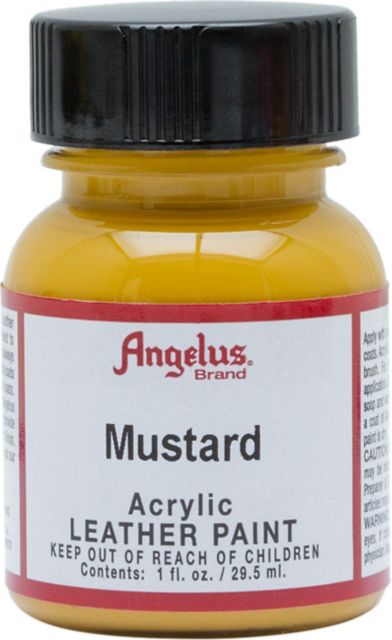 mustard leather paint