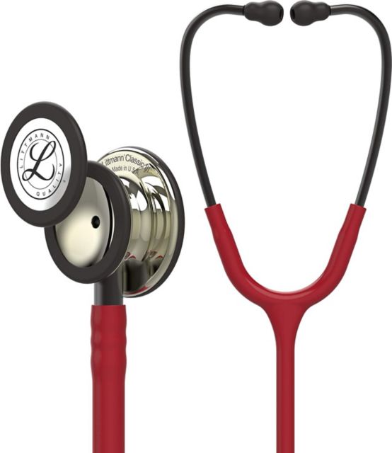 3M LITTMANN CLASSIC III STETHOSCOPE-BURGUNDY TUBE AND CHAMPAGNE CHESTPIECE