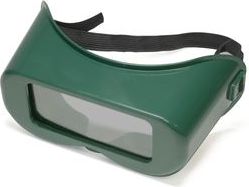 RADNOR Fixed Front Welding Goggles With Green Frame And Green Shade 5 2 inch X 4 inch Lens