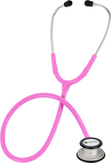 CLINICAL PLUS STETHOSCOPE IN 2 PIECE BOX-HOT PINK